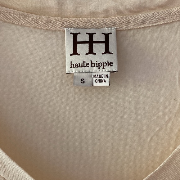 haute hippie ITS NOT MY FIRST RODEO t’shirt in Bare & chocolate letters. Size S - Picture 6 of 7